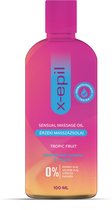 X-epil -  sensuele massage olie zonder parabenen en met een tropische geur  - 100ml  - Vitamine E - overal te gebruiken