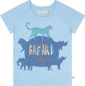 Smitten Organic - 'Safari Big Five Guide' Blauw T-shirt met korte mouwen