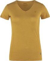 Fjallraven Abisko Cool T-shirt Women - Outdoorshirt - Dames - Geel - Maat L