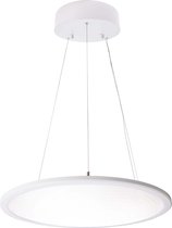 KapegoLED Hanglamp - LED Panel transparent round, bulb(s) included, neutral white, constant voltage, 220-240V AC/50-60Hz, power / power consumption: 50,00 W / 53,70 W, aluminum, white, EEC: A