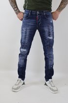 Heren slim fit jeans DSQRRED7 Biker Spots