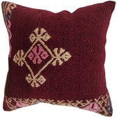 Echt Vintage Kelim kussenhoes-40x40-Handgemaakt-authentiek