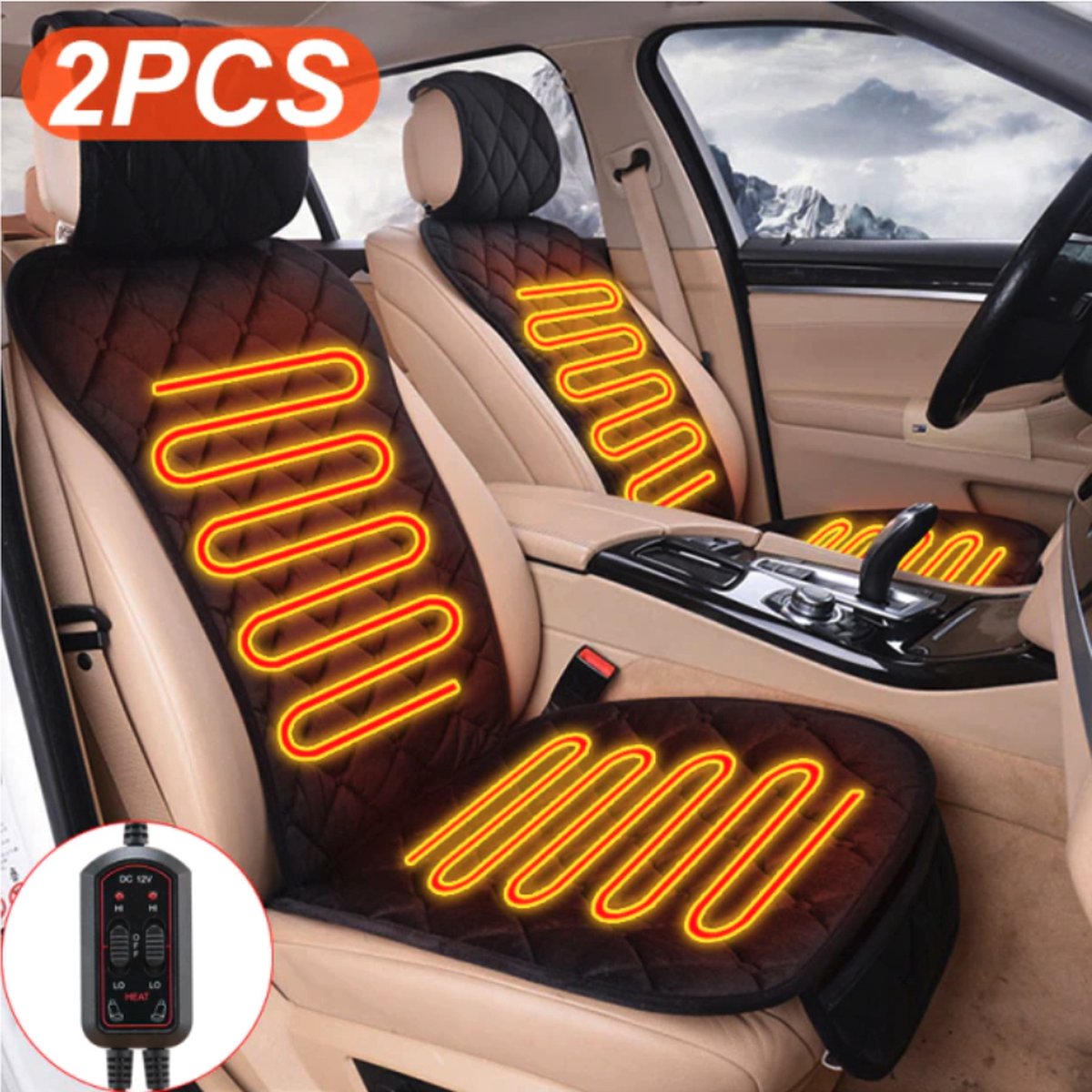 van Dam Exclusive® Coussin chauffant pour siège de voiture - siège