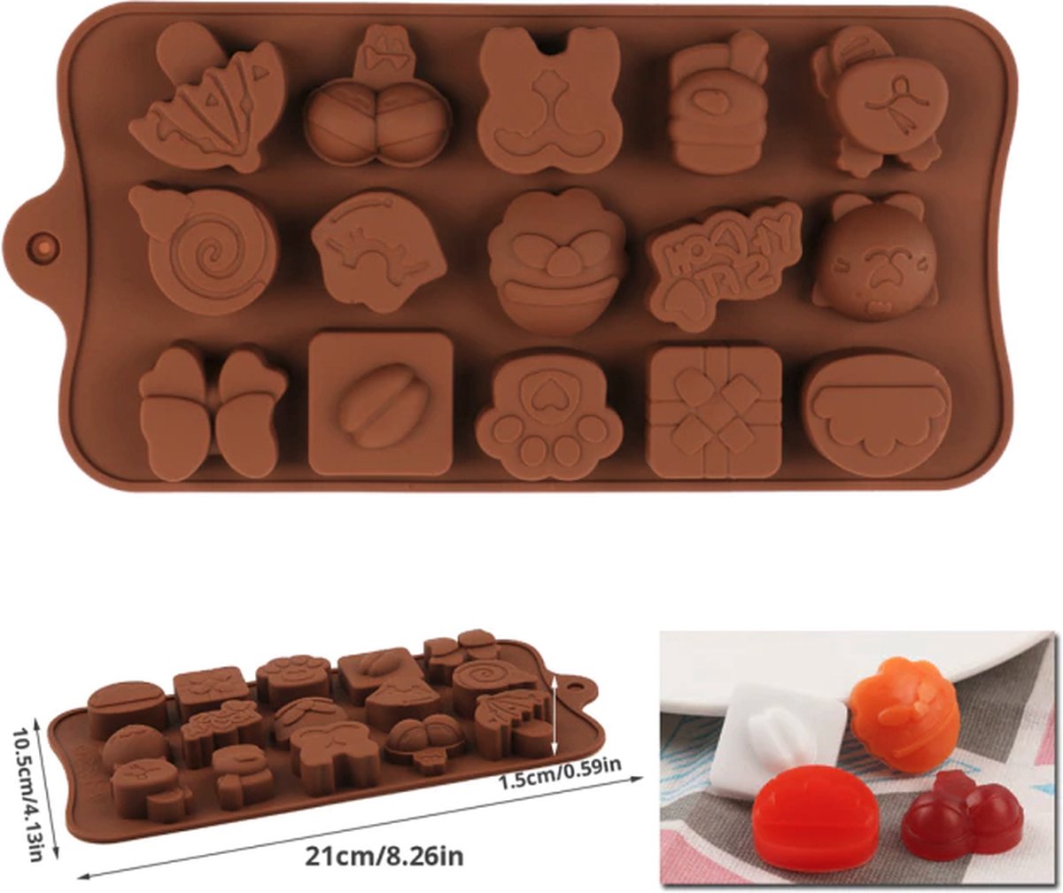 Chocoladevorm - Chocolademal - Chocolatier - Siliconen mal - Sporen