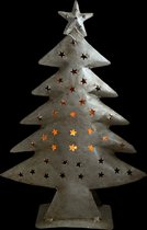 Kerstboom windlicht, mooie ijzeren kerstboom, sfeerverlichting, stoer, mooi cadeau