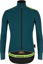 Santini Fietsjack Winter Heren Blauw Groen - Vega Extreme Winter Jacket Teal - XL