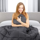 Homezie Verzwaringsdeken - Donkergrijs - Weighted blanket - 122 x 183 cm - Verzwaringsdeken 7 kg