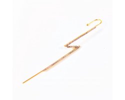 Bliksem Haakoorbel Strass Dottilove Dames - Gold Plated
