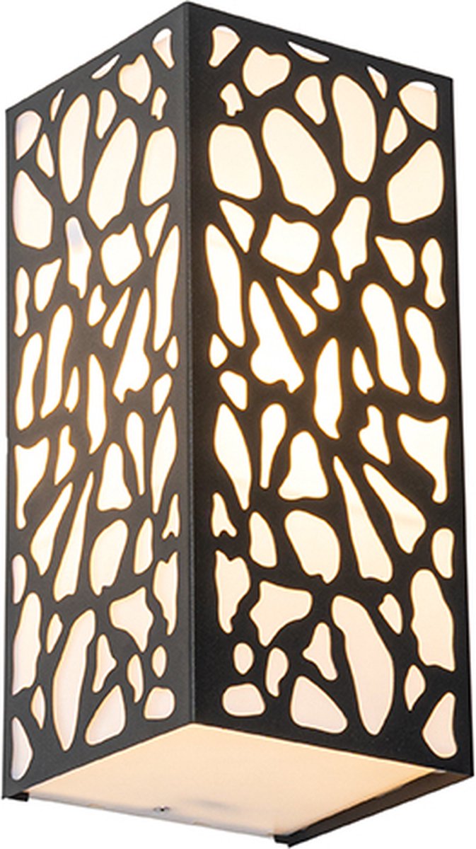 QAZQA nicole - Klassieke Wandlamp voor buiten - 1 lichts - D 11.6 cm - Zwart - Buitenverlichting