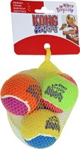 Kong hond Squeakair birthday balls assorti medium, net a 3 stuks - 6,5 x 6,5 x 6,5cm