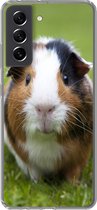 Geschikt voor Samsung Galaxy S21 FE hoesje - Twee cavia's - Siliconen Telefoonhoesje