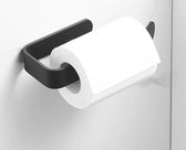 WC Rolhouder - Toiletpapier - Papier houder - Zelfklevend - Zonder boren - Zwart - RVS