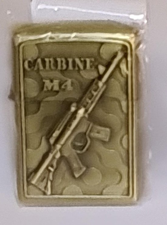 Aansteker benzine -brushed brass - (model zippo)M4- Carbine