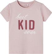Name it t-shirt meisjes - paars - NMFbest - maat 80