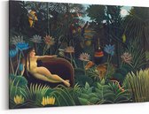 Schilderij op Canvas - 150 x 100 cm - De droom - Kunst - Henri Rousseau - Wanddecoratie - Muurdecoratie - Slaapkamer - Woonkamer