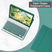 Apple iPad Pro 11 (2021) Hoes | Soft TPU Tablet Case | Inclusief Toetsenbord | Donker Groen