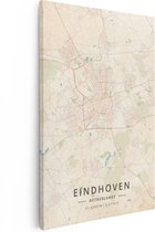 Artaza - Peinture sur Canevas - Carte de la ville Eindhoven - 20x30 - Petit - Photo sur Toile - Impression sur Toile