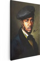 Artaza Canvas Schilderij Rapper Kendrick Lamar - 20x30 - Klein - Foto Op Canvas - Canvas Print