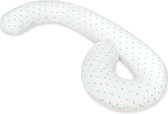 Body pillow - 240 cm - 100% katoen - turquoise sterren