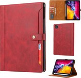 Apple iPad Pro 12.9 (2021) Hoes | Leren iPad Book Case | iPad Hoesje | Pasjes | Rood