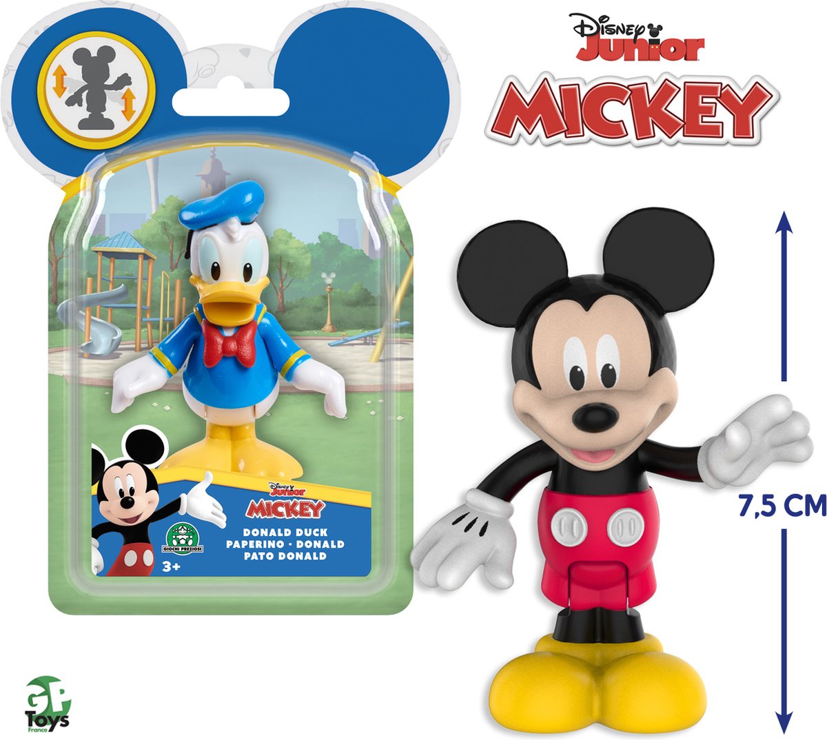 Blister actiefiguur 7,5 cm - Mickey - asst.