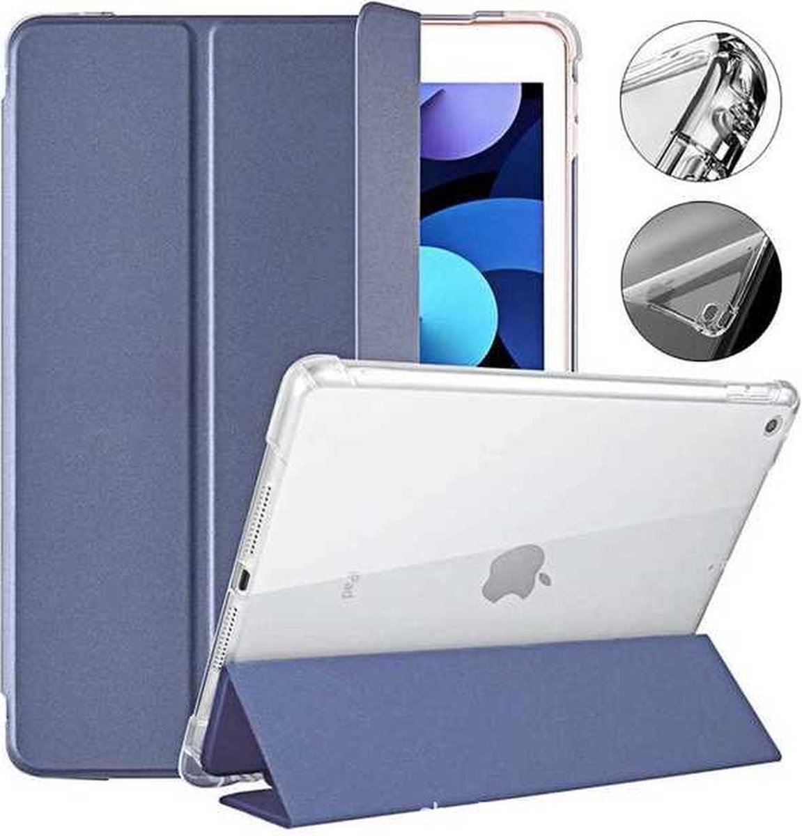 Apple iPad Pro 12.9 (2021) Hoes - Soft TPU Tablet Case - Book Case iPad - Paars