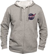 Nasa - Logo Patch Zipped Hoody Grijs (L)