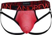 Andrew Christian - Scarlet Mesh Y-Back String - Maat S - Erotische Heren String - Sexy Mannen Ondergoed - Jockstrap & String combinatie