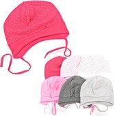 Babymuts met stipjes - Lichtgrijs - 6/12 maanden