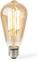 Nedis SmartLife LED Filamentlamp - Wi-Fi - E27 - 806 lm - 7 W - Warm Wit - 1800 - 3000 K - Glas - Android / IOS - ST64 - 1 Stuks