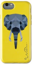 Apple iPhone 8 Hoesje - Wilma - Electric Savanna Serie - Eco Friendly Backcover - Elephant Yellow - Hoesje Geschikt Voor Apple iPhone 8