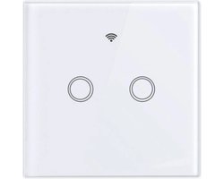 Smart wandschakelaar wit - Tweevoudig - 300W - SmartLife