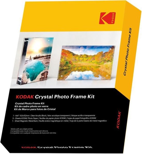 KODAK - Transparante lijst, A6 formaat (10x15cm) met 5 vellen fotopapier en  een... | bol.com
