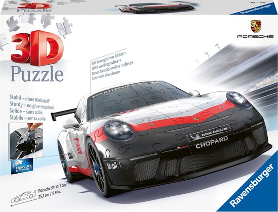 Ravensburger Porsche GT3 Cup - 3D puzzel - 108 stukjes | bol.com