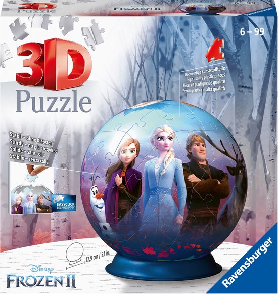 Ravensburger Puzzle 3D rond 72 p - Disney La Reine des Neiges 2 | bol.com