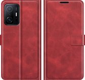 Xiaomi 11T Pro Hoesje - Mobigear - Wallet Serie - Kunstlederen Bookcase - Rood - Hoesje Geschikt Voor Xiaomi 11T Pro