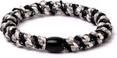 Banditz Haarelastiekje en armbandje 2-in-1 black grey ivory glitter  | DEZELFDE DAG VERZONDEN (vóór 15.00u besteld)