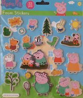 22 Stickers Peppa Pig - foamstickers - 3+