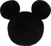 Zwart kussen in Mickey Mouse vorm 50x50 cm - DISNEY
