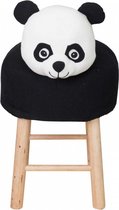 KidsDepot Zitpoef Panda Pepp Zwart / Wit