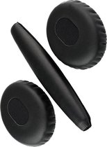 Oorkussens Met Hoofdband Set Geschikt Voor Bose Quietcomfort 3 QC3 - Vervangende Koptelefoon Earpads - Met Noise Cancelling - Zacht Memory Foam - Eiwitleer - Zwart