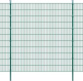 vidaXL Dubbelstaafmatten en palen 2008x2230 mm 26 m groen