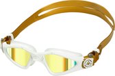 Aquasphere Kayenne Small - Zwembril - Volwassenen - Gold Titanium Mirrored Lens - Wit/Goud