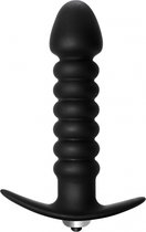 Lola Toys - First Time - Vibrerende anaalplug - Gedraaide buttplug - 100% siliconen - AAA-batterijen - Zwart