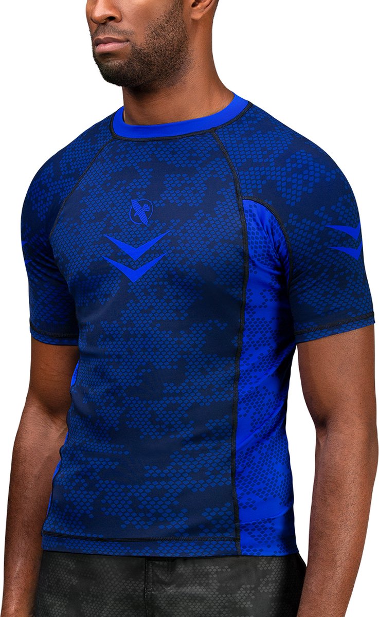 Hayabusa Arrow Ranked Short Sleeve Rashguard - Blauw - maat S