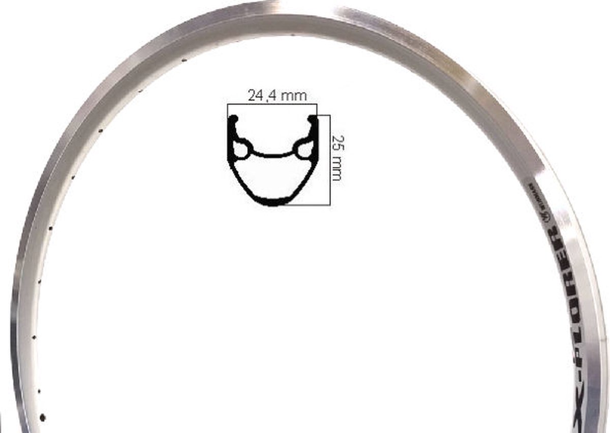 Weinmann x-plorer velg zilver etrto 406 20 inch 32 gaats