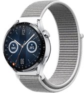 Strap-it Nylon smartwatch bandje - geschikt voor Huawei Watch GT / GT 2 / GT 3 / GT 3 Pro 46mm / GT 4 46mm / GT 2 Pro / GT Runner / Watch 3 - Pro / Watch 4 (Pro) / Watch Ultimate - zeeschelp