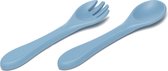 KOOLECO - Siliconen vork & lepel set- Dusk Blue