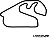 Laserace circuit van hout F1 Interlagos muurdecoratie zwart Berken multiplex