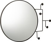 Dulaire Kapstok Met Spiegel Rond Zwart 69x51 cm